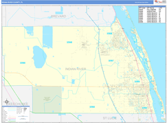 Indian River County, FL Digital Map Basic Style